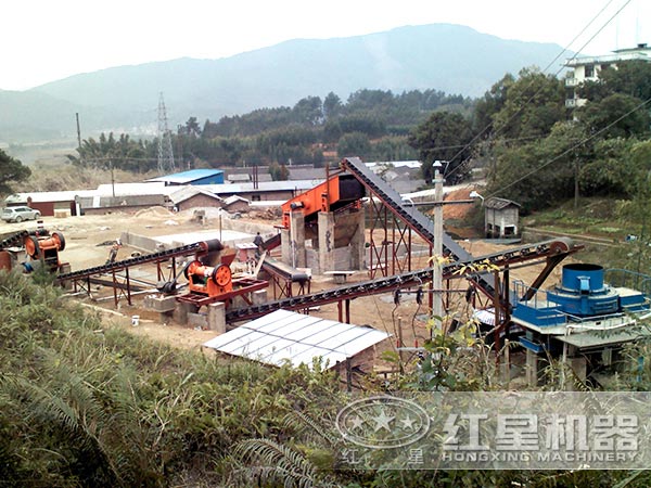 砂石生產線現場示意圖