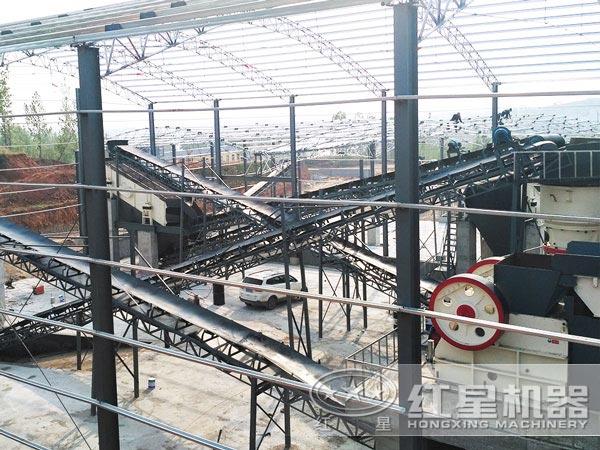 大型石子破碎機生產線現場