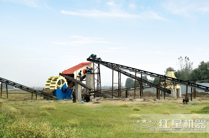 小型制沙洗沙加工現場