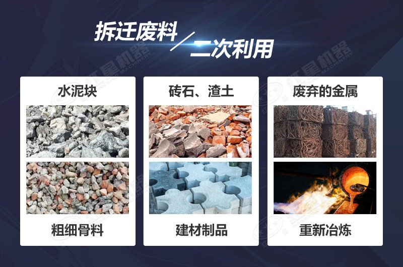 廢棄水泥混凝土破碎后可再生利用 廢棄水泥混凝土破碎后可再生利用