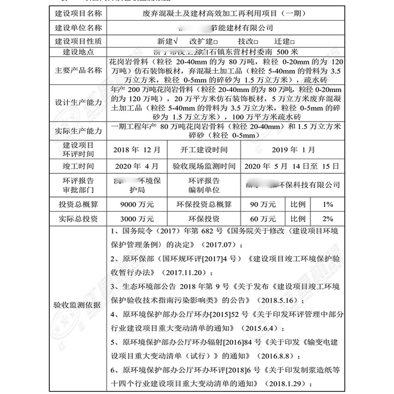 項目簡介及驗收檢測依據