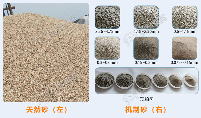 不同規格的水洗機制砂 不同規格的水洗機制砂